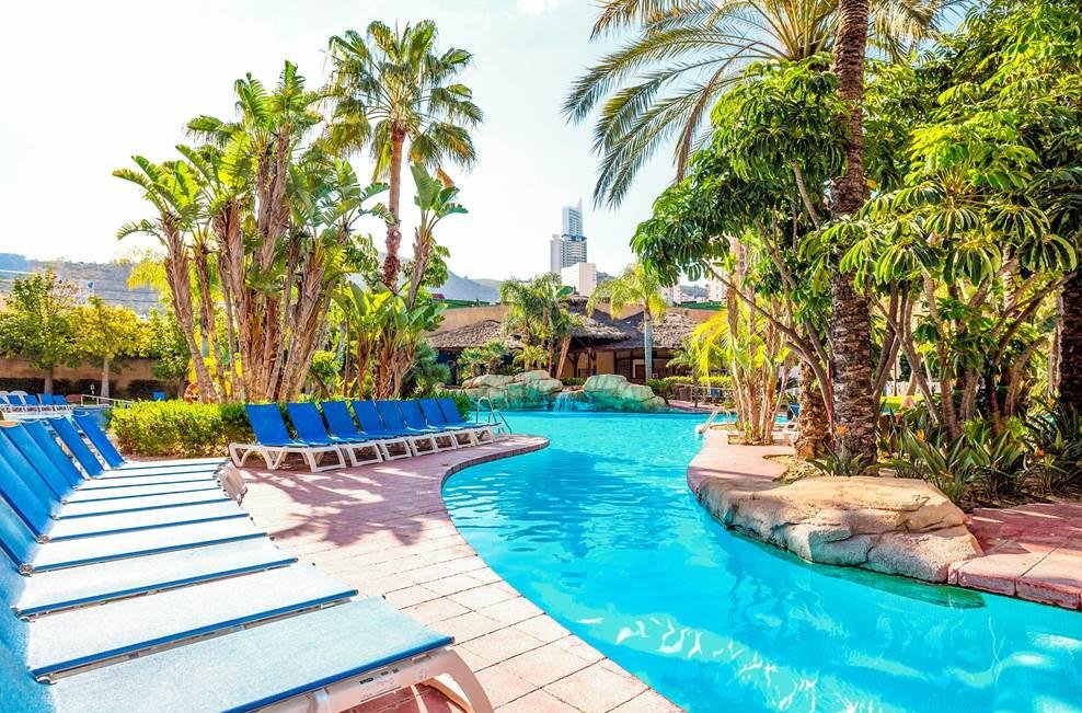 Indoor swimming pool and wellness area at Meliá Benidorm hotel ideal for year-round relaxation